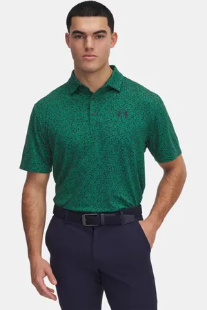 Under Armour Polo con estampado Playoff 3.0 para hombre Team Kelly / Midnight Marino Azul L