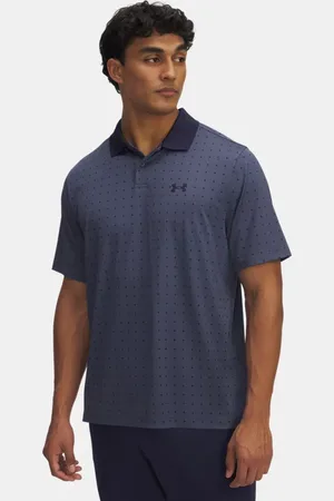 Under Armour Polo con estampado Matchplay para hombre Downpour / Midnight Marino Azul / Midnight Marino Azul L
