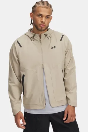 Under Armour Chaqueta Unstoppable Left Chest para hombre City Khaki / Negro 3XL