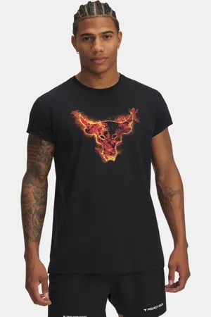 Under Armour Camiseta de manga de casquillo Project Rock para hombre / Castlerock S