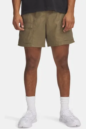 Under Armour Pantalón corto Icon Volley Cargo para hombre Bayou / Fire / Blanco L
