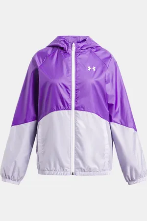 Under Armour Chaqueta cortavientos SportStyle para niña Lavish / Salt / Blanco YLG (149 - 160 cm)
