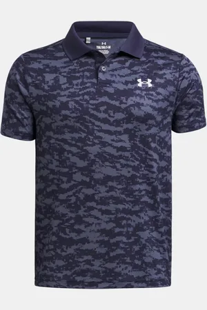 Under Armour Polo con estampado Matchplay para niño Midnight Marino / Halo Gris YLG (149 - 160 cm)