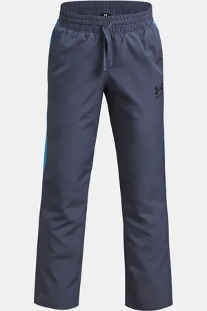 Under Armour Pantalón Rival Woven para niño Downpour / Ether Azul / Negro YLG (149 - 160 cm)