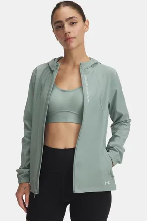 Under Armour Chaqueta OutRun The Storm para mujer Silica / Reflectante L