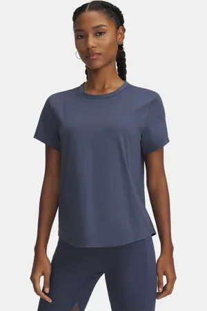 Under Armour Camiseta de manga corta Vanish Elite Vent para mujer Downpour / Iridescent L