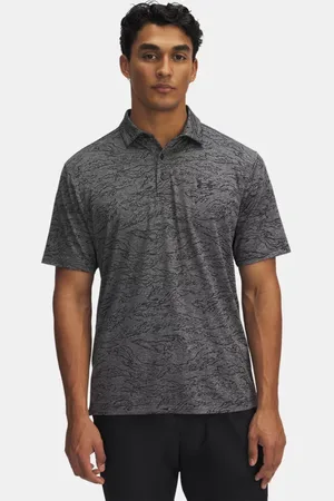 Under Armour Polo Playoff Jacqrd para hombre / Acero / L