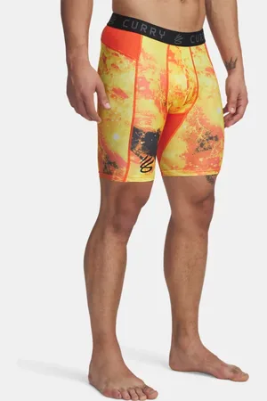 Under Armour Pantalón corto estampado Curry HeatGear® para hombre Fire / Negro L