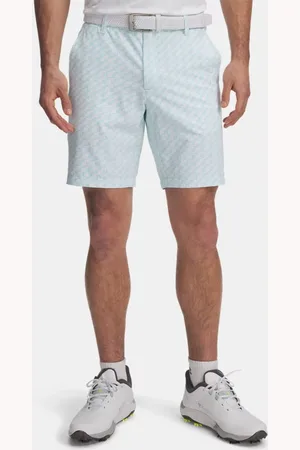 Under Armour Pantalón corto ajustado con estampado Drive para hombre Stream / Blanco / Halo Gris 30