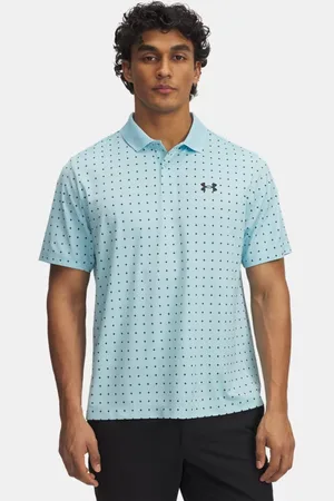 Under Armour Polo con estampado Matchplay para hombre Stream / Negro L