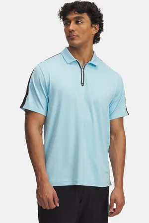 Under Armour Polo con cremallera Drive para hombre Stream / Negro / Stream L