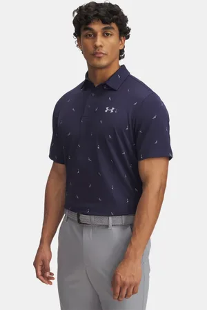 Under Armour Polo con estampado Playoff 3.0 para hombre Midnight Marino / Acero L