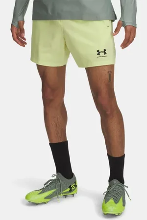 Under Armour Pantalón corto Challenger Pro Woven para hombre Sonic / Negro L