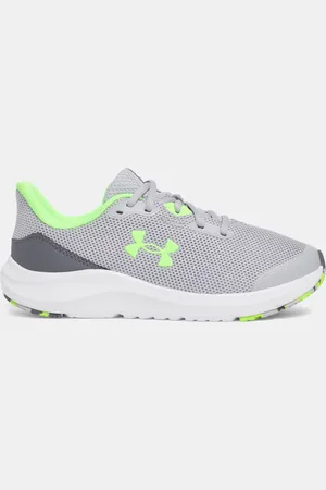 Under Armour Zapatillas de running Pursuit 4 para niño (5-11 años) Mod / Castlerock / Hyper Verde 35.5