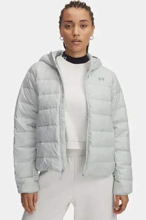 Under Armour Chaqueta con capucha Legend Down para mujer Hydro / Silica L