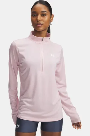 Under Armour Parte de arriba con media cremallera Tech™ Twist para mujer Prime / Blanco L