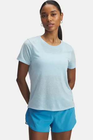 Under Armour Camiseta de manga corta Launch Camo para mujer Stream / Reflectante L
