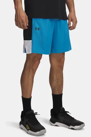 Under Armour Pantalón corto de 18 cm Zone para hombre Ether / Negro / Negro L