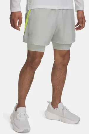 Under Armour Pantalón corto de 13 cm Launch para hombre Hydro / High Vis Amarillo / Reflectante 3XL