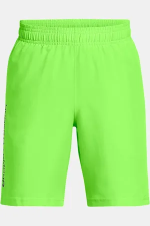 Under Armour Pantalón corto Tech™ Woven Wordmark para niño Cyber / Negro YLG (149 - 160 cm)