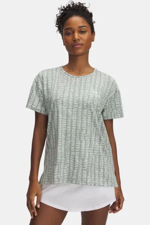 Under Armour Camiseta de manga corta con estampado Vanish Energy 2.0 para mujer Hydro / Silica / Blanco L