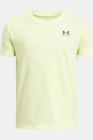 Under Armour Camiseta de manga corta Sportstyle Left Chest para niño Sonic / Negro YLG (149 - 160 cm)