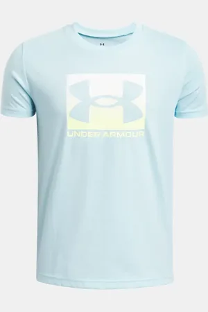 Under Armour Camiseta de manga corta Boxed Sports para niño Stream / Sonic Amarillo YLG (149 - 160 cm)