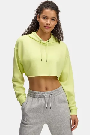 Under Armour Sudadera corta con capucha Icon Terry para mujer Sonic / Blanco L