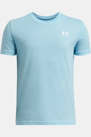 Under Armour Camiseta de manga corta Sportstyle Left Chest para niño Stream / Blanco YLG (149 - 160 cm)