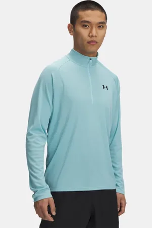 Under Armour Parte de arriba texturizada con media cremallera Tech™ para hombre Stream / Negro L