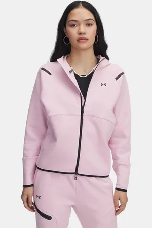 Under Armour Parte de arriba con cremallera completa Unstoppable Fleece para mujer Prime / Negro L