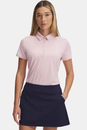 Under Armour Polo de manga corta Playoff para mujer Prime / Downpour Gris L