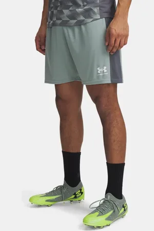 Under Armour Pantalón corto Challenger Knit para hombre Silica / Castlerock / Blanco L