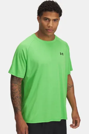 Under Armour Camiseta de manga corta con textura Tech™ para hombre Cyber / Spark / Negro L