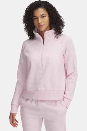 Under Armour Sudadera con media cremallera Rival Fleece para mujer Prime / Blanco L