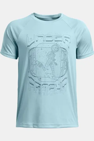 Under Armour Camiseta de manga corta Tech™ Game Day para niño Stream / Ether / Negro YLG (149 - 160 cm)
