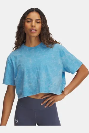 Under Armour Camiseta de manga corta Rival Wash para mujer Ether / Negro / Ether L