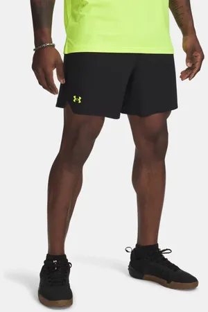 Under Armour Pantalón corto de 15 cm Vanish Woven para hombre / High Vis Amarillo 3XL