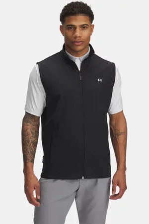 Under Armour Chaleco Drive Pro Storm Hybrid para hombre / Metalico Plata L