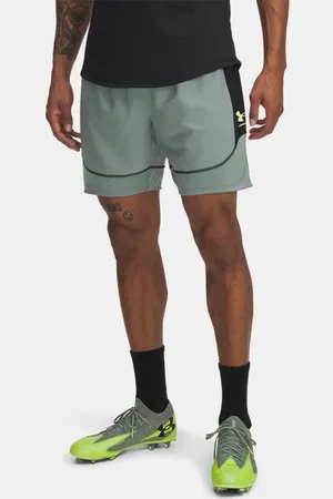 Under Armour Pantalón de entrenamiento Challenger Pro para hombre Silica / Negro / Sonic Amarillo L