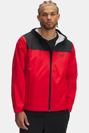Under Armour Chaqueta Stormproof Cloudstrike para hombre / Negro / Negro 3XL