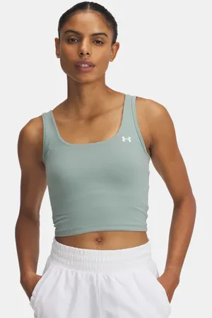 Under Armour Camiseta de tirantes Motion para mujer Silica / Blanco L