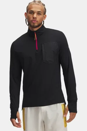 Under Armour Sudadera con cremallera de ¼ Launch Trail para hombre / Reflectante L