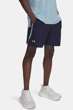 Under Armour Pantalón corto de 18 cm Launch para hombre Midnight Marino / Stream / Reflectante 3XL