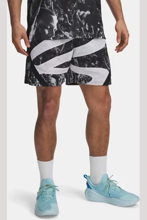 Under Armour Pantalón corto Curry Signature Sub para hombre / Blanco / L