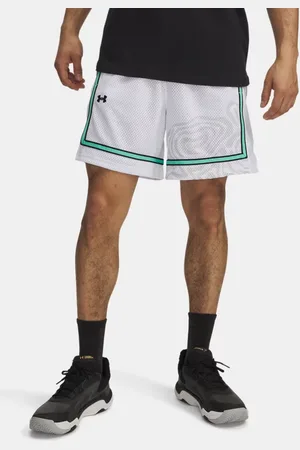 Under Armour Pantalón corto estampado de malla de 18 cm Zone Pro para hombre / Halo Gris / Negro L