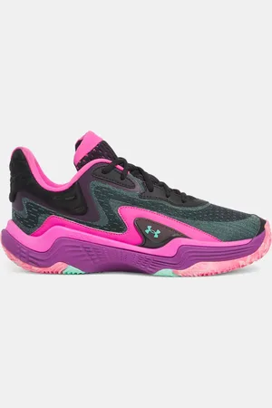 Under Armour Zapatillas de baloncesto Spawn 7 unisex / Andromeda Morado / Comet Verde 44.5