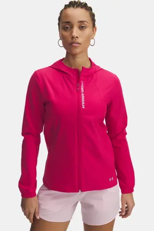 Under Armour Chaqueta OutRun The Storm para mujer Shaded Fuchsia / Reflectante M