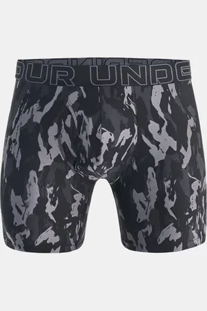 Under Armour Bóxer de malla con estampado de 15 cm Tech™ Boxerjock® para hombre Castlerock / Castlerock Medium Heather / Castlerock S