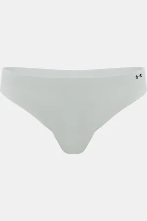 Under Armour Tanga invisible Pure Stretch para mujer - Paquete de 3 Dawn / Hydro Verde / Blanco L